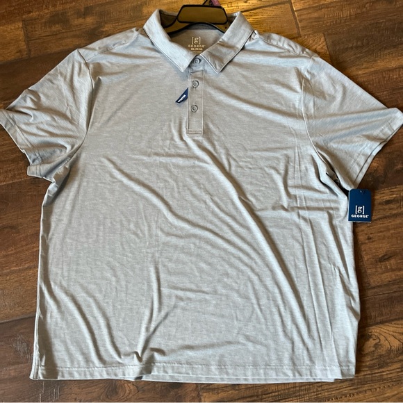 George Men's & Big Men's Jersey Knit Polo Shirt w/Short Sleeve size 2XL (50-52) - Picture 7 of 12